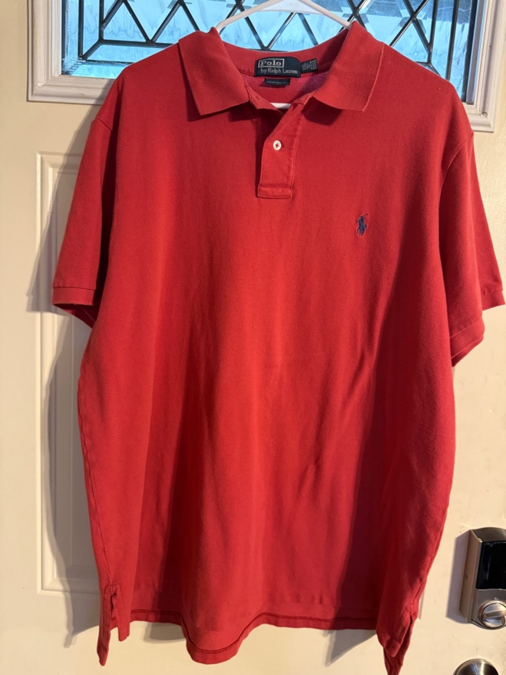 Ralph Lauren Men’s Red Polo Shirt with Navy Logo